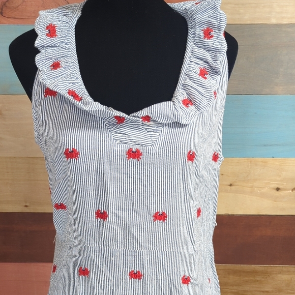 Crown & Ivy Blue Striped Tank with Red Accents - Picture 4 of 7